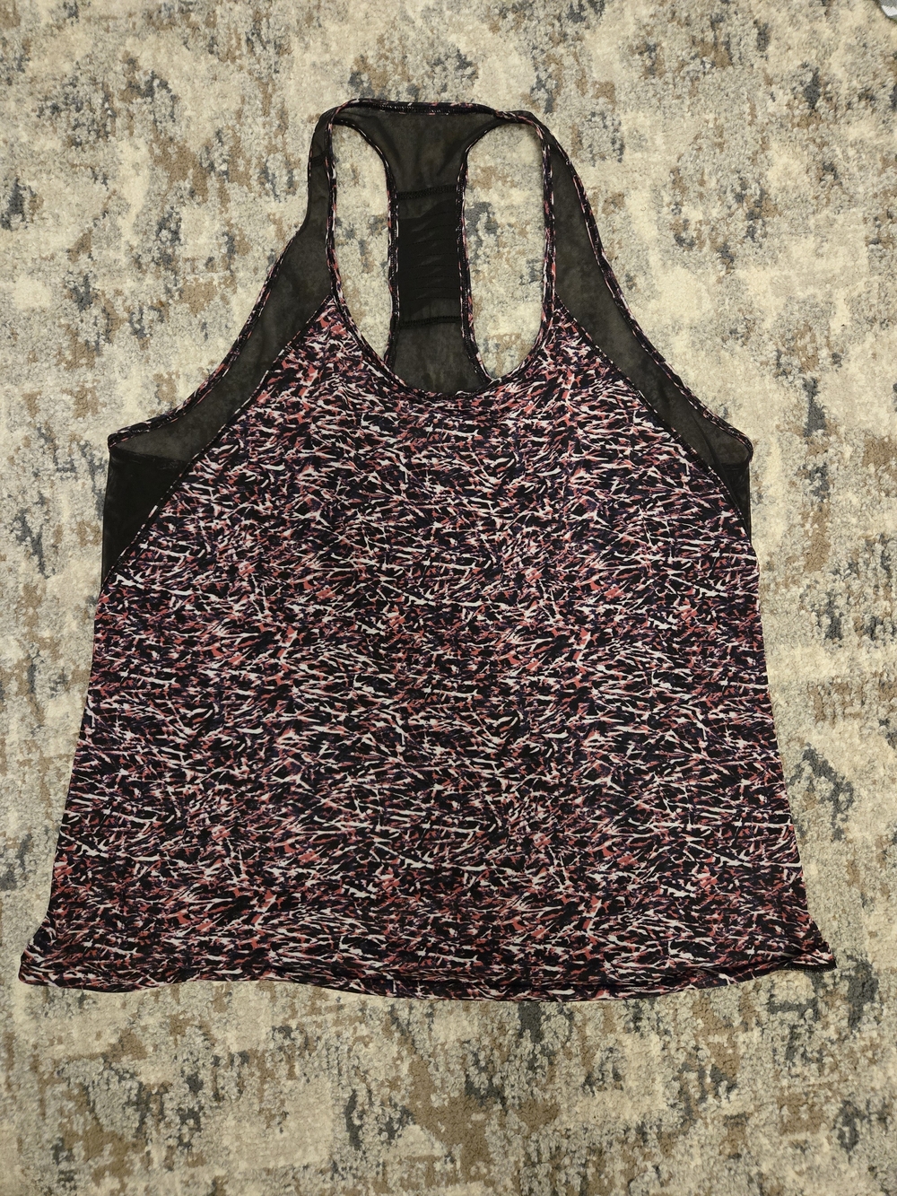 lululemon athletica Black & Pink Abstract Racerback Tank